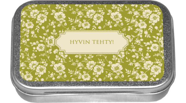 Zpoistunut Poistuva tuote! Hyvin tehty! - karamellit peltirasiassa, Sk?na Ting
