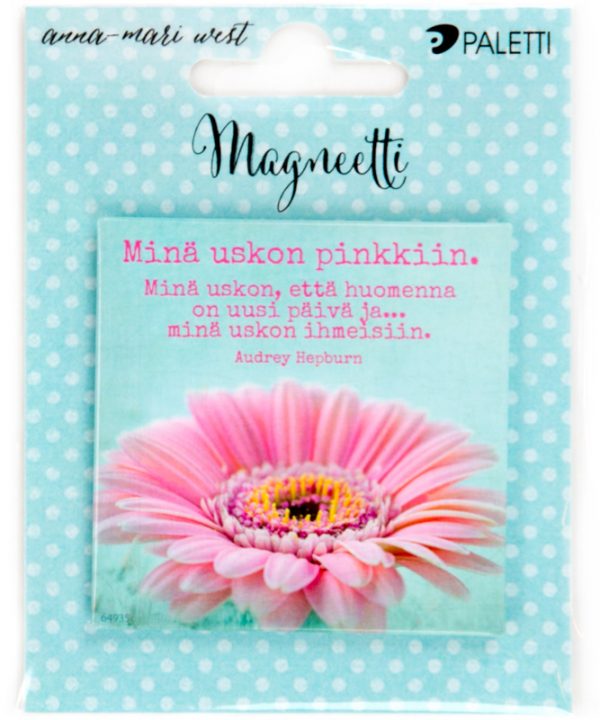 Anna-Mari West mietelause magneetti Uskon Pinkkiin