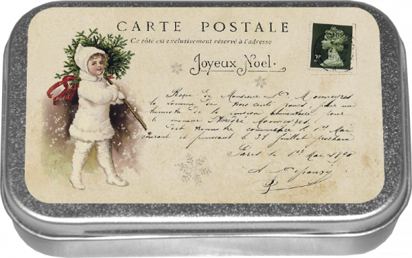 Zpoistunut Polkapastillit peltirasiassa Carte Postale (useita erilaisia), Sk?na Ting - Image 7