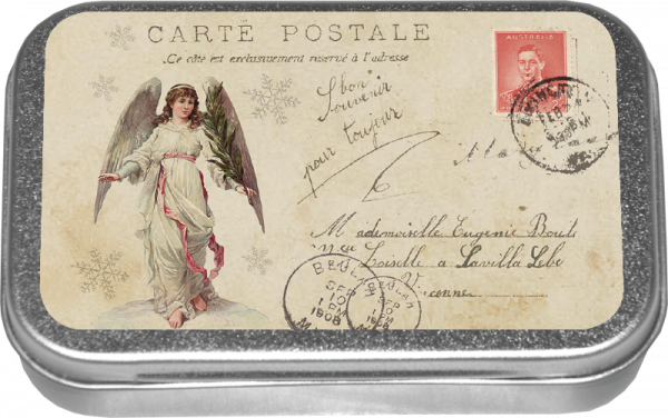 Zpoistunut Polkapastillit peltirasiassa Carte Postale (useita erilaisia), Sk?na Ting - Image 5