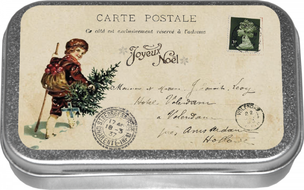 Zpoistunut Polkapastillit peltirasiassa Carte Postale (useita erilaisia), Sk?na Ting - Image 4