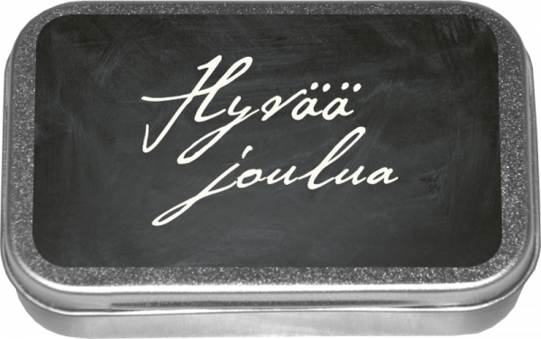 Zpoistunut Hyv?? joulua - lakritsapastillit peltirasiassa