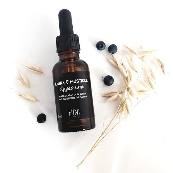 Zpoistunut Poistuva tuote! Kaura & Mustikka ?ljyseerumi 30 ml, Fiini Naturally