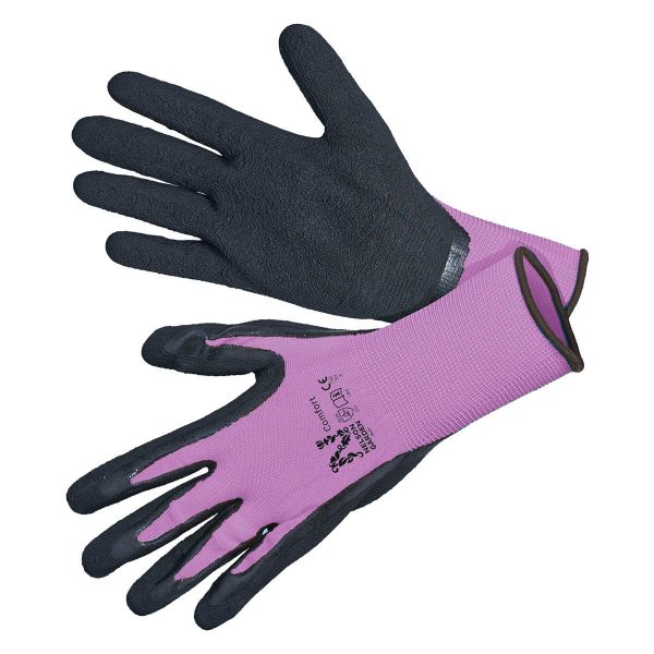 Zpoistunut Keskikokoiset puutarhahanskat Comfort violetti Koko: M (8), Nelson Garden