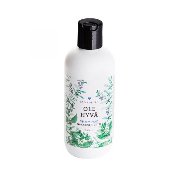 Zpoistunut Poistuva tuote! Shampoo Nokkos-Yrtti rasvoittuville hiuksille 350 ml, Ole Hyv? Luonnontuote