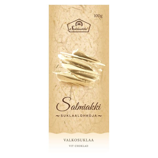 Zpoistunut Salmiakki-valkosuklaa suklaalohkot 100 g, Suklaatila
