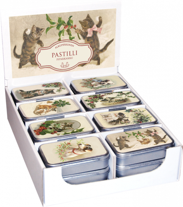 Zpoistunut Poistunut! Piparkakkupastillit peltirasiassa Joulukissat ja -koirat (useita erilaisia), Sk?na Ting