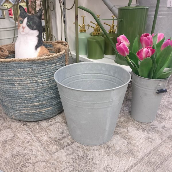 Zpoistunut Iso ruukku sinkkinen L / 25 cm, Esschert Design