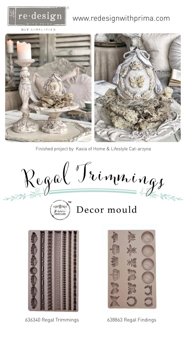 Zpoistunut Silikonimuotti Regal Findings (pienet kruunut, hy?nteiset ja kellot), Re?Design with Prima - Image 2