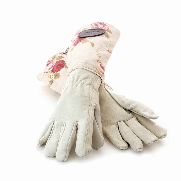 Pitkävartiset puutarhahanskat English Rose Pinkki Koko: M, Bradleys Tannery