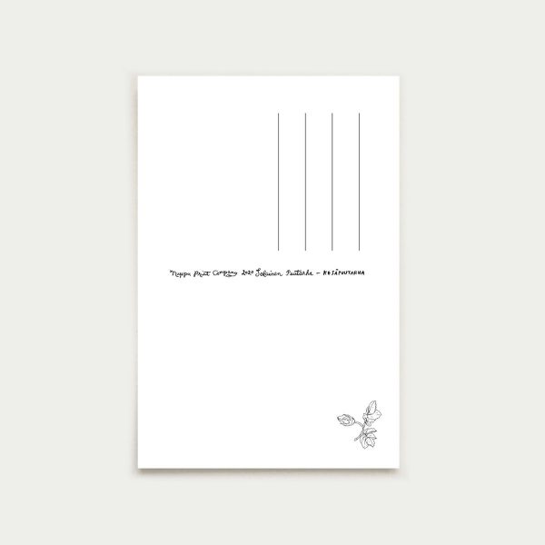 Zpoistunut Poistuva tuote! Talviuni postikortti vaaleanpunainen, Nuppu Print - Image 2