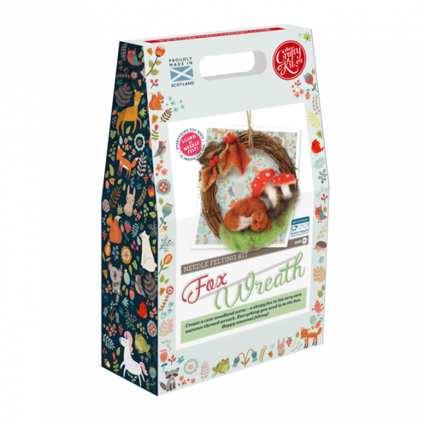 Zpoistunut Poistuva tuote! Neulahuovutus askartelupaketti Kettu Kranssi, The Crafty Kit Company