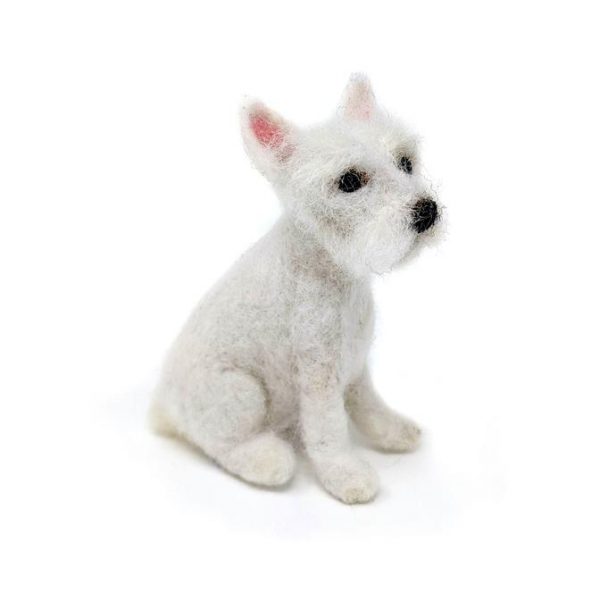 Zpoistunut Neulahuovutus askartelupaketti Koira Westie (ohjeet englanniksi), The Crafty Kit Company - Image 2