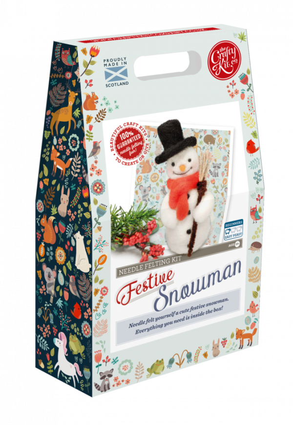 Zpoistunut Neulahuovutus askartelupaketti Lumiukko (ohjeet englanniksi), The Crafty Kit Company