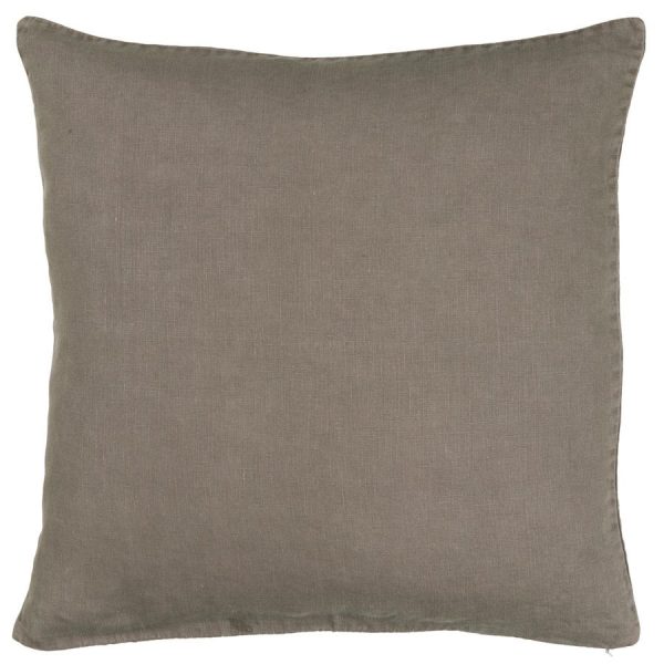 harmaa pellavatyynynpäällinen