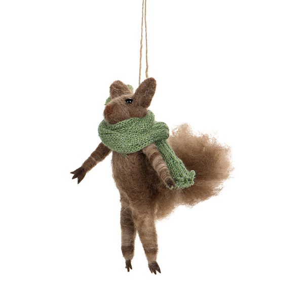 vihreä kaulahuivi orava huopakoriste