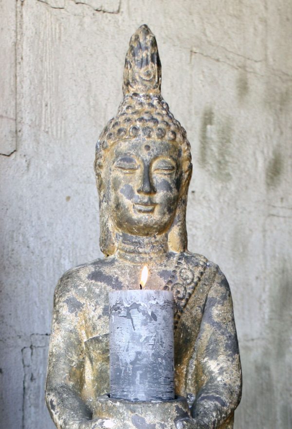 Patsas Buddha ruskea-harmaa, korkeus 100 cm - Image 6