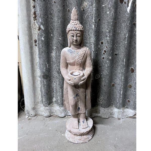 Patsas Buddha ruskea-harmaa, korkeus 100 cm - Image 2