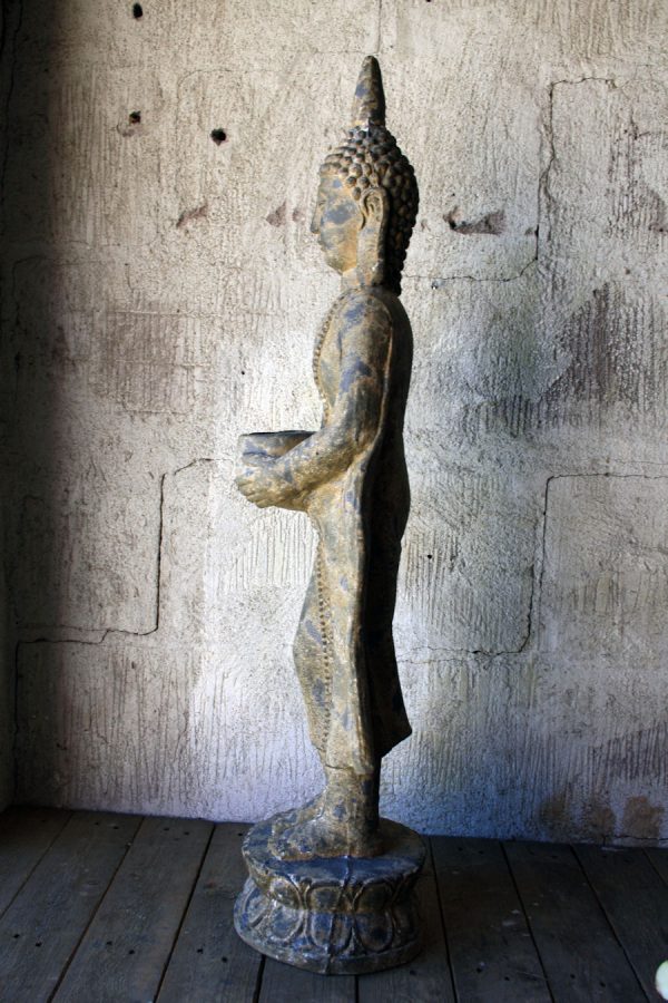 Patsas Buddha ruskea-harmaa, korkeus 100 cm - Image 8