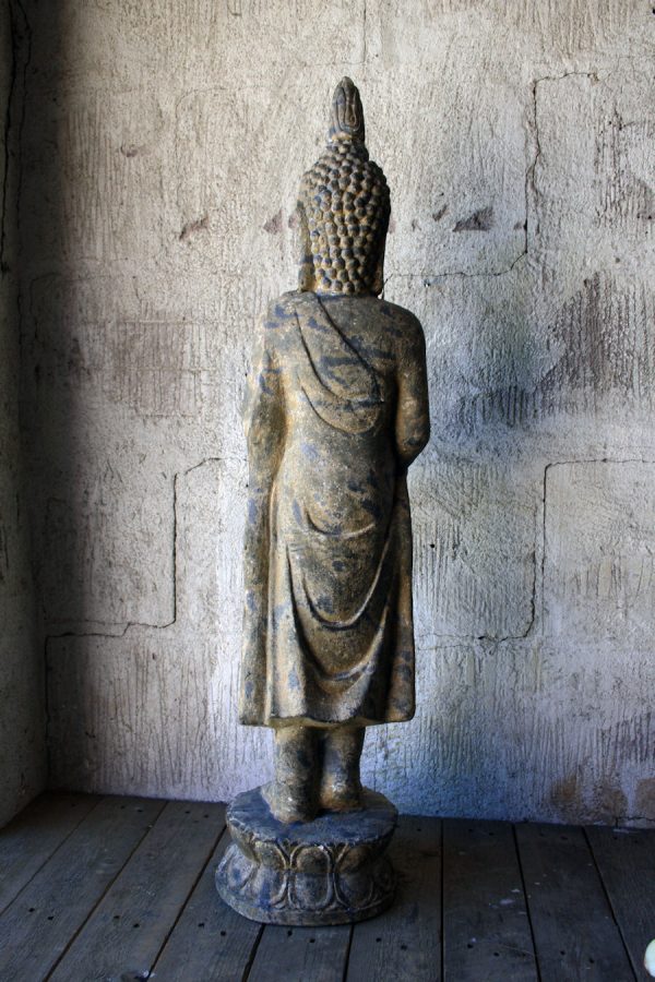 Patsas Buddha ruskea-harmaa, korkeus 100 cm - Image 9