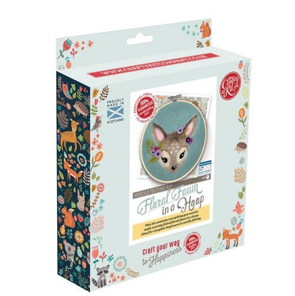 Neulahuovutus taulu askartelupaketti Bambi, The Crafty Kit Company - Image 3