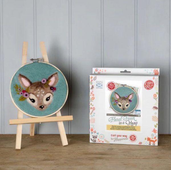 Neulahuovutus taulu askartelupaketti Bambi, The Crafty Kit Company - Image 2