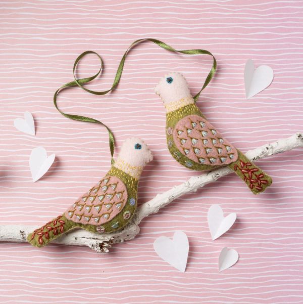Huopa ompelu askartelupaketti Love Birds