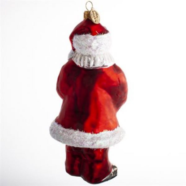 Käsityönä tehty iso joulupallo Joulupukki ja koiranpennut 19 cm, Brink Nordic - Image 4