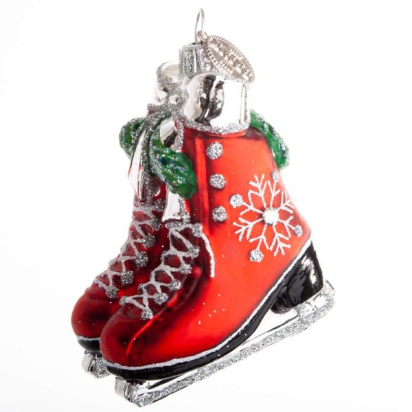 Käsityönä tehty Luistimet joulupallo 6 cm, Brink Nordic - Image 2