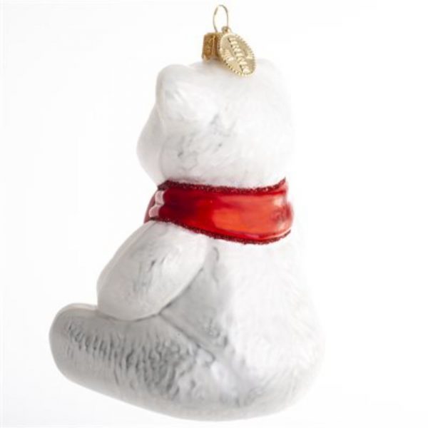 Käsityönä tehty Nalle kaulaliina joulupallo 10 cm, Brink Nordic - Image 2