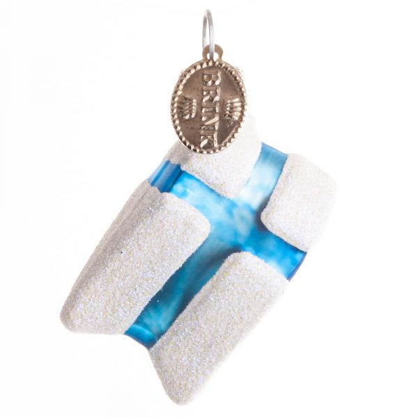 Käsityönä tehty Suomen lippu joulupallo 4 cm, Brink Nordic - Image 5