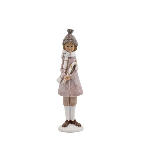 Talviset lapset joulukoriste vaalea lila / malva 2 kpl setti - Image 3
