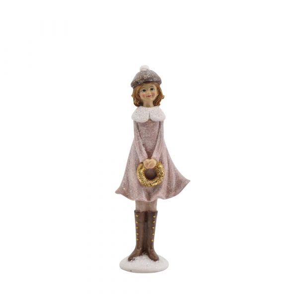 Talviset lapset joulukoriste vaalea lila / malva 2 kpl setti - Image 2