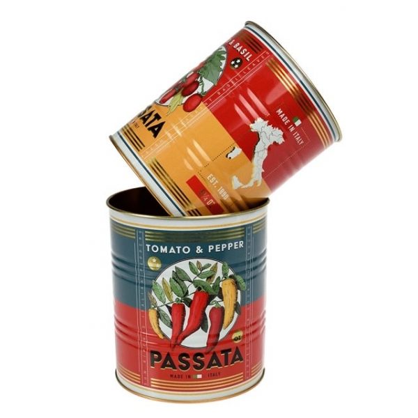Värikkäät peltipurkit Passata Tomaattikastike 2 kpl setti - Image 3