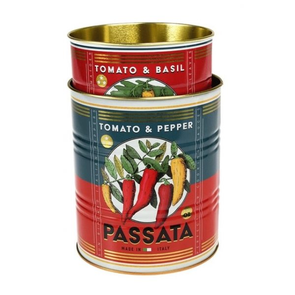 Värikkäät peltipurkit Passata Tomaattikastike 2 kpl setti - Image 2