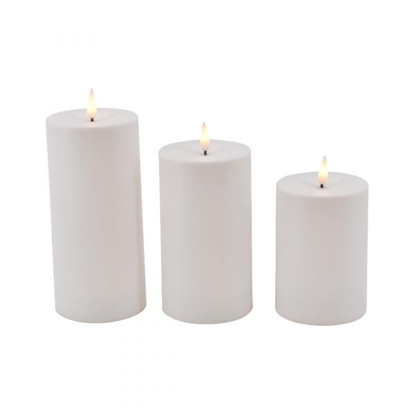 LED kynttilä ulkokäyttöön valkoinen korkeus 10 cm - Image 2