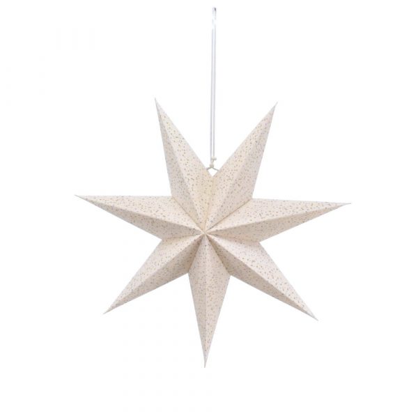 Paperitähti LED-valolla Valkoinen halkaisija 60 cm - Image 2