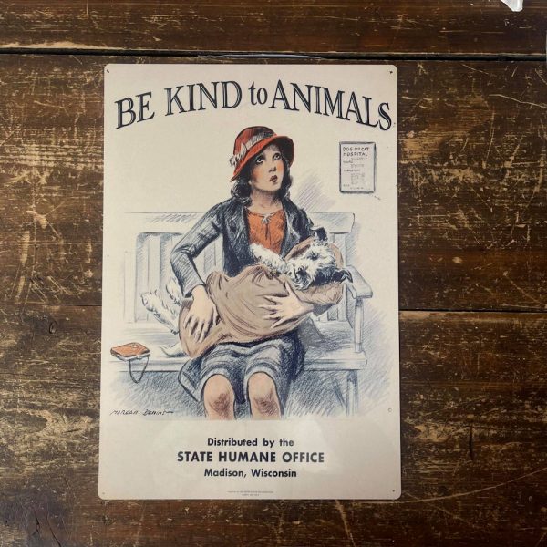 Peltikyltti Be Kind to Animals 20x25 cm