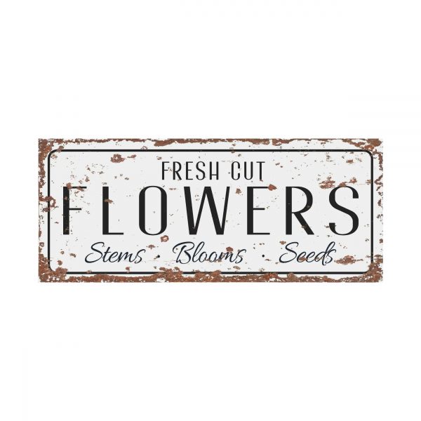 Peltikyltti Fresh cut flowers 30x15 cm - Image 2