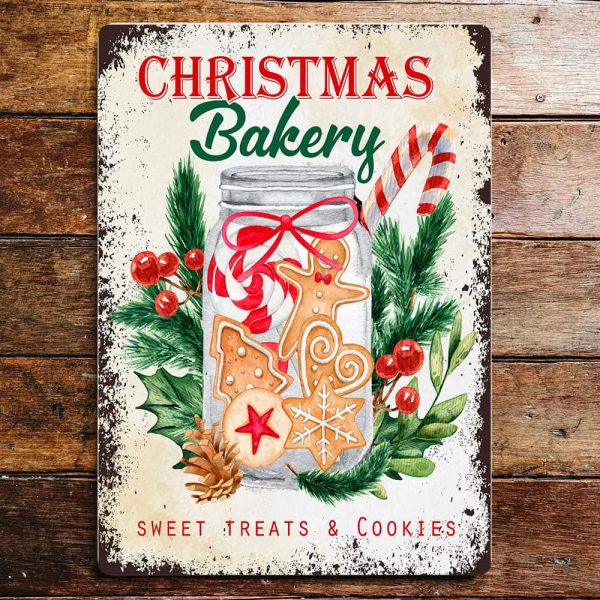 Peltikyltti Christmas bakery 20x25 cm