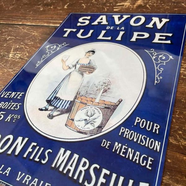 Peltikyltti Savon de la Tulipe 20x25 cm - Image 2