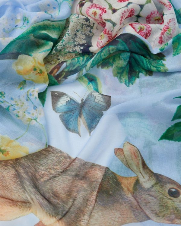 Huivi Pupu ja perhonen 100x180 cm, Fable England - Image 2