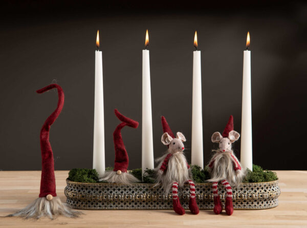Adventtikynttilänjalka soikea antiikkikulta - Image 3