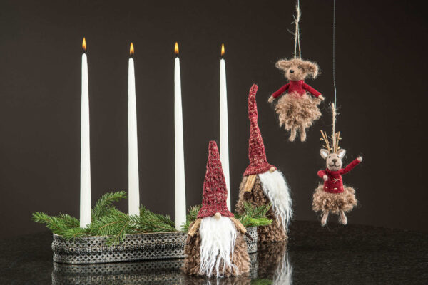 Adventtikynttilänjalka soikea antiikkikulta - Image 2
