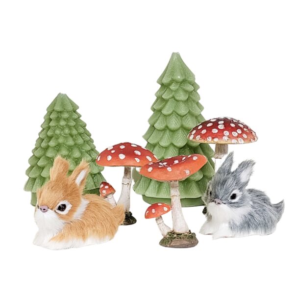 Puput harmaa ja vaaleanruskea 7cm - 2 kpl setti
