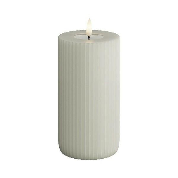 Harmaan ruskea (Sand) Led kynttilä Raita kork. 15 cm, Deluxe Homeart