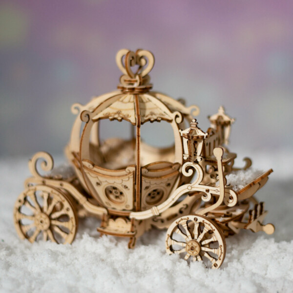 DIY miniatyyri Kurpitsavaunu - Pumpkin Cart, Robotime - Image 6