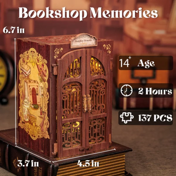 DIY Minimaailma kirjahyllyyn – Bookshop Memories Book Nook (sis. pölysuojan) - Image 10