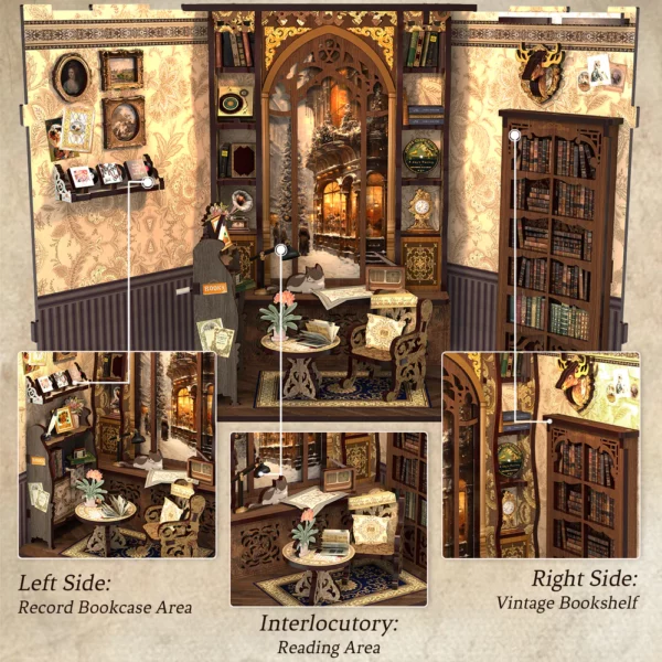 DIY Minimaailma kirjahyllyyn – Bookshop Memories Book Nook (sis. pölysuojan) - Image 11