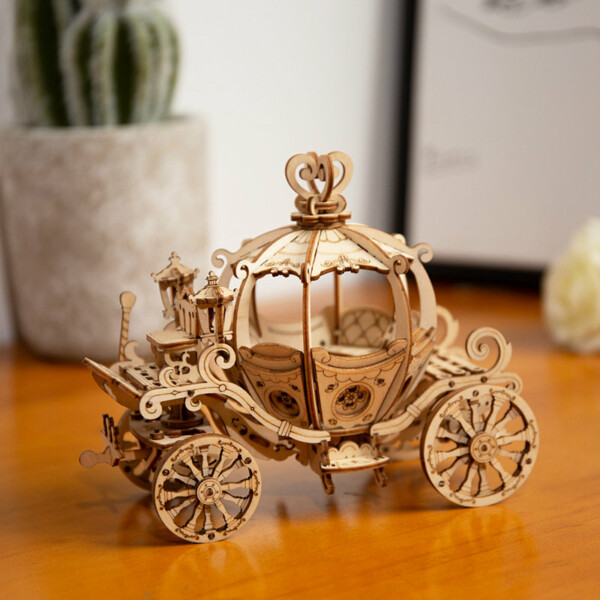 DIY miniatyyri Kurpitsavaunu - Pumpkin Cart, Robotime - Image 5